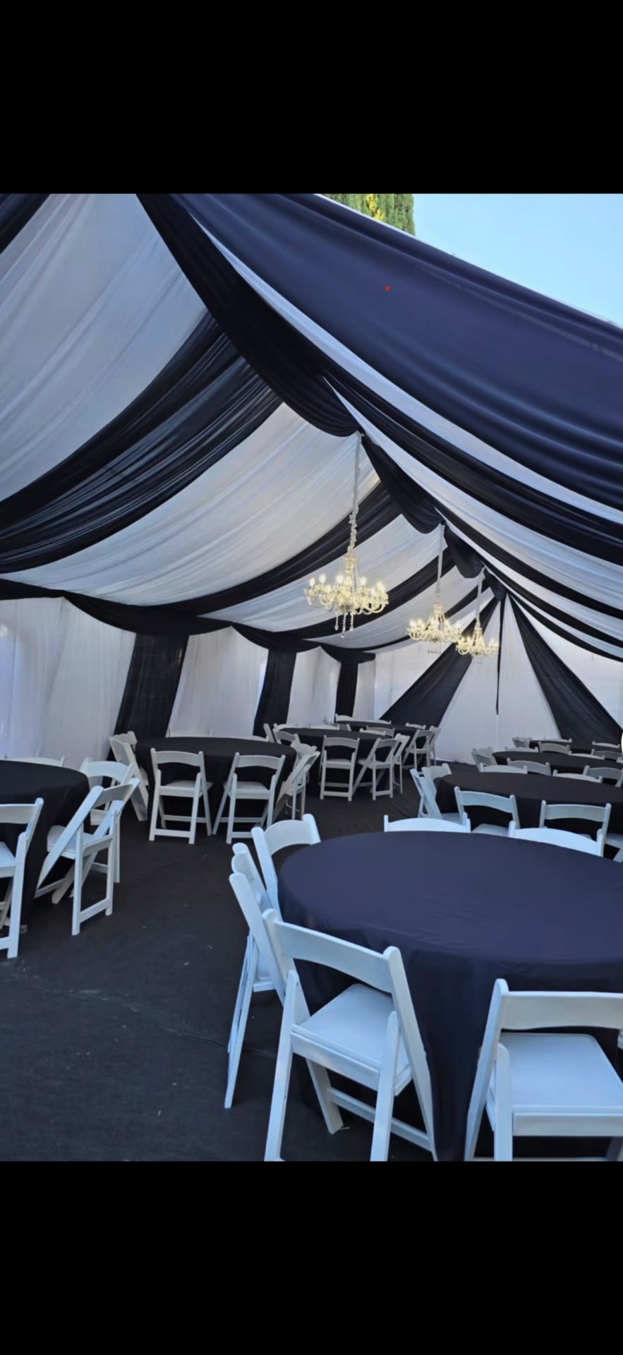 Elegant Black & White Event Tent inflatable rental
